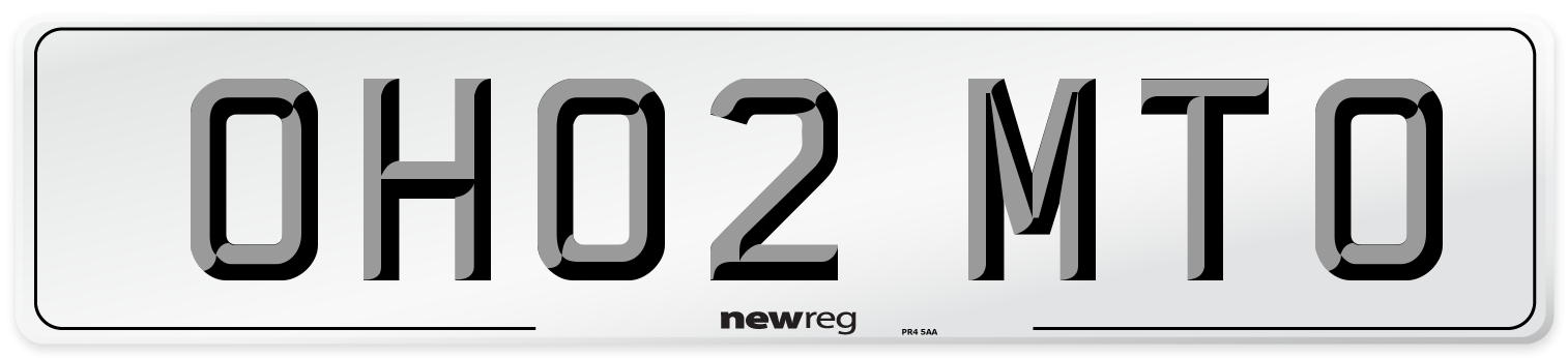 OH02 MTO Number Plate from New Reg